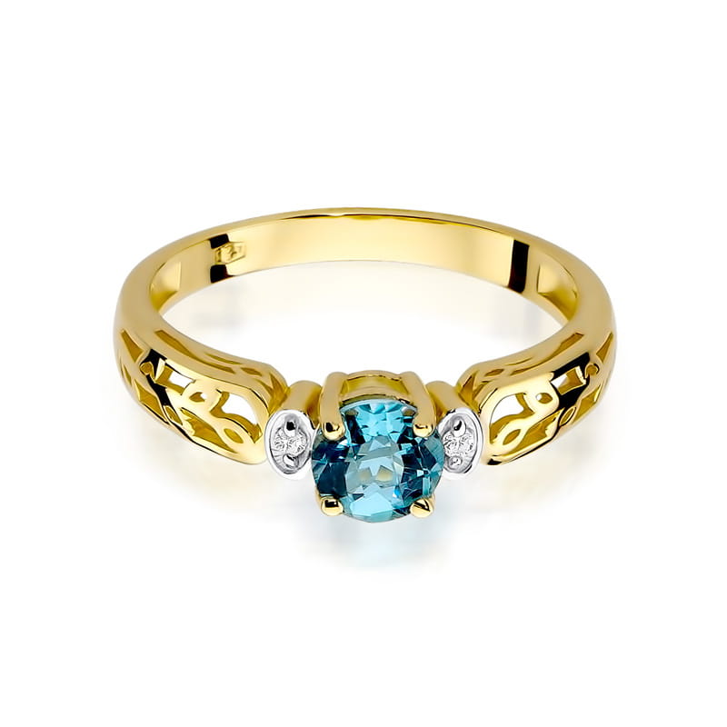 W014 Topaz prsteň 0,50ct žlté zlato Au 585/1000 - 1
