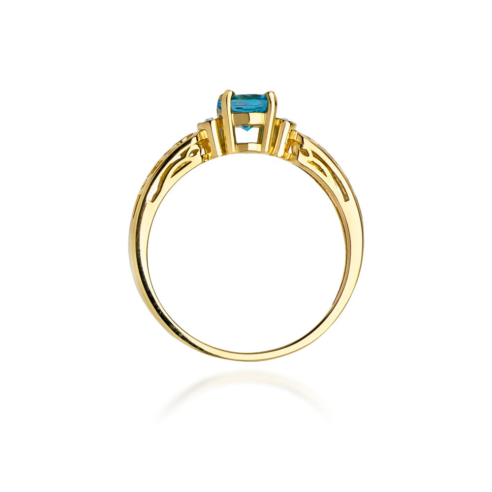 W014 Topaz prsteň 0,50ct žlté zlato Au 585/1000 - 2