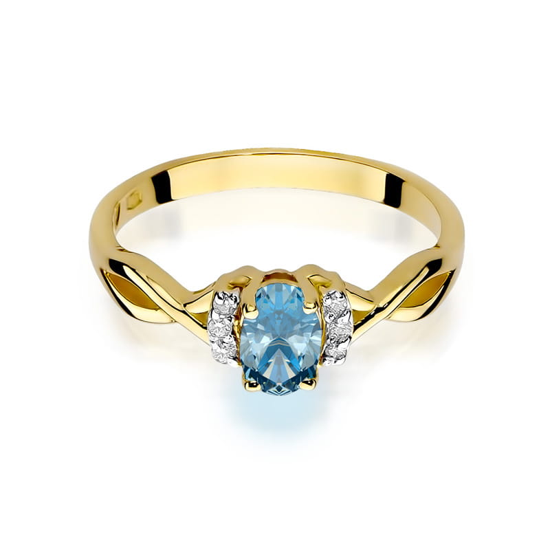 W019 Topaz prsteň 0,50ct žlté zlato Au 585/1000 - 1