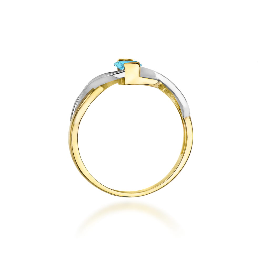 W028 Topaz prsteň 0,50ct žlté zlato Au 585/1000 - 2