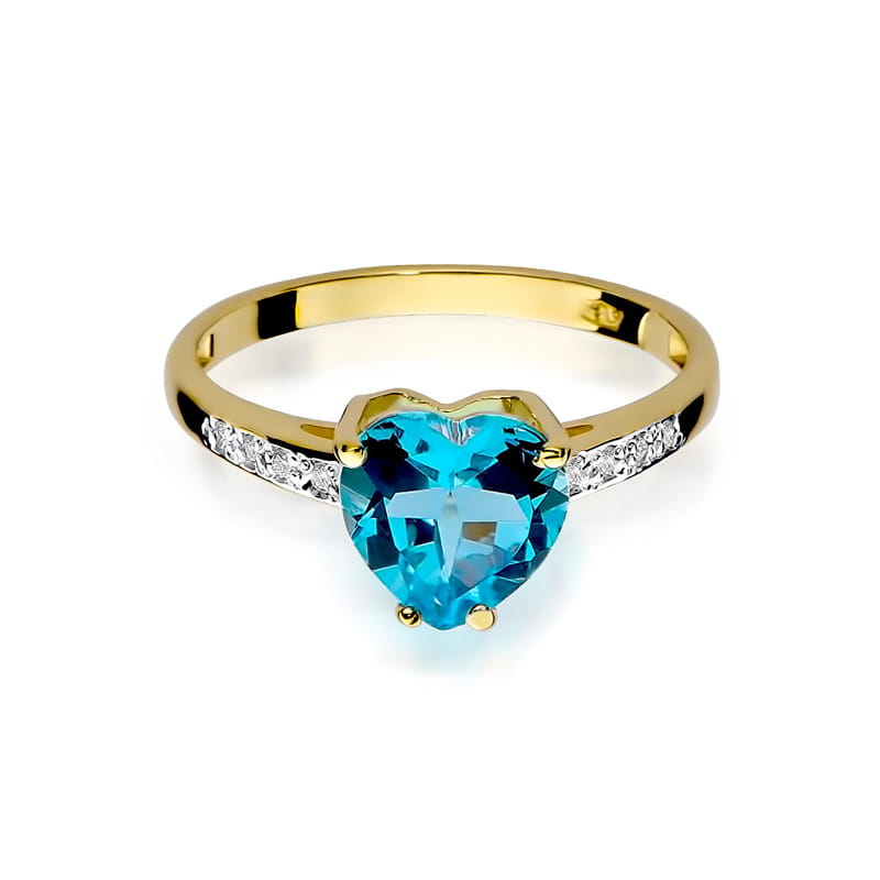 W031 Topaz prsteň 1.20ct žlté zlato Au 585/1000 - 1