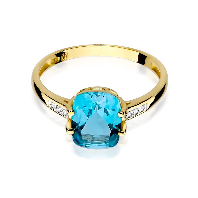 W038 Topaz prsteň 2,40ct žlté zlato Au 585/1000 - 1
