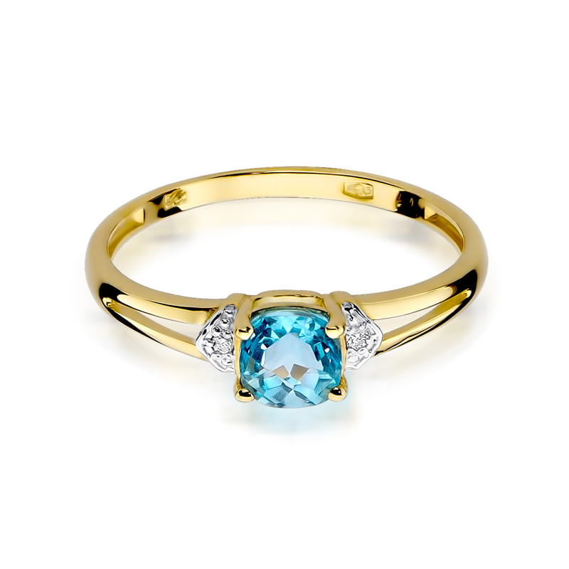 W039 Topaz prsteň 0,70ct žlté zlato Au 585/1000 - 1