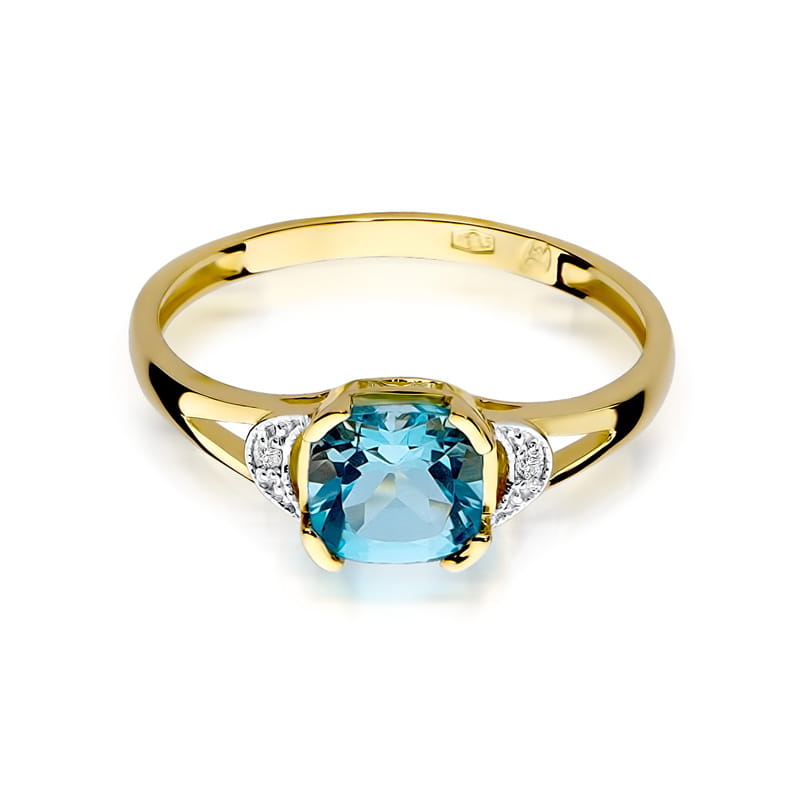W040 Topaz prsteň 1.10ct žlté zlato Au 585/1000 - 1