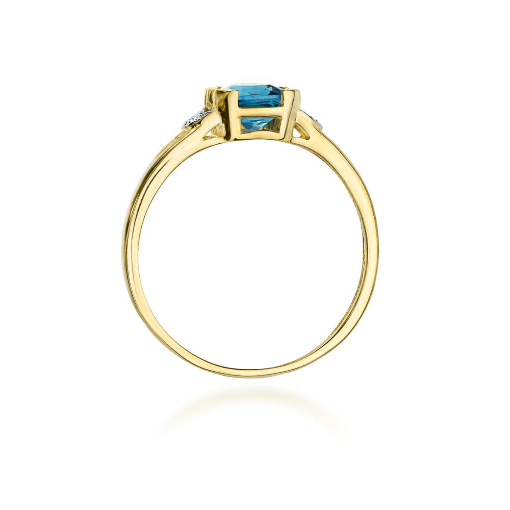 W040 Topaz prsteň 1.10ct žlté zlato Au 585/1000 - 2