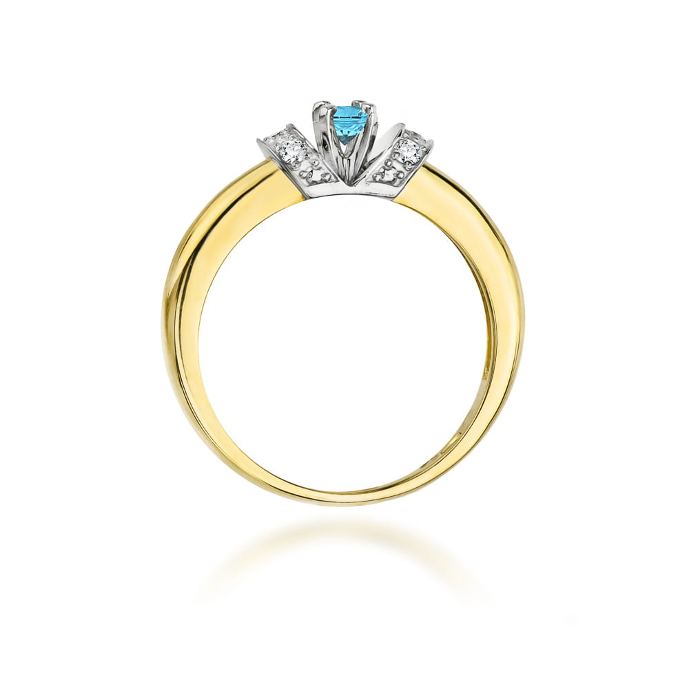 W043 Topaz prsteň 0,50ct žlté zlato Au 585/1000 - 2