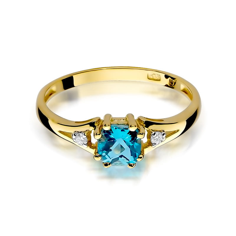 W044 Topaz prsteň 0,70ct žlté zlato Au 585/1000 - 1
