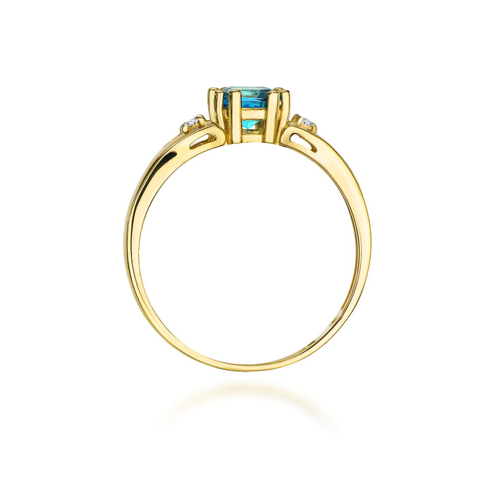 W044 Topaz prsteň 0,70ct žlté zlato Au 585/1000 - 2
