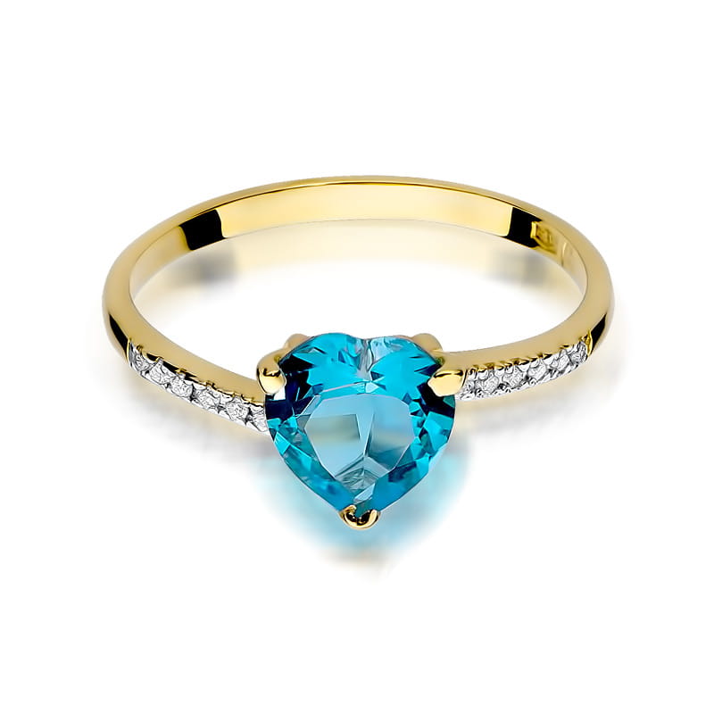 W050 Topaz prsteň 1.20ct žlté zlato Au 585/1000 - 1