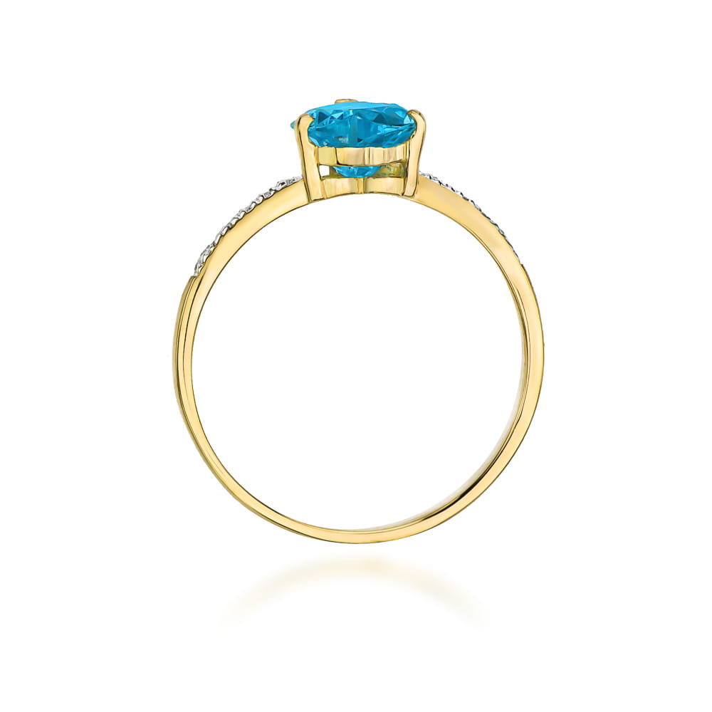 W050 Topaz prsteň 1.20ct žlté zlato Au 585/1000 - 2
