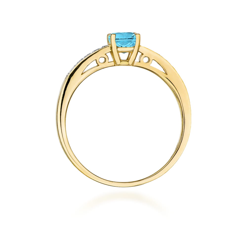 W066 Topaz prsteň 0,50ct žlté zlato Au 585/1000 - 2