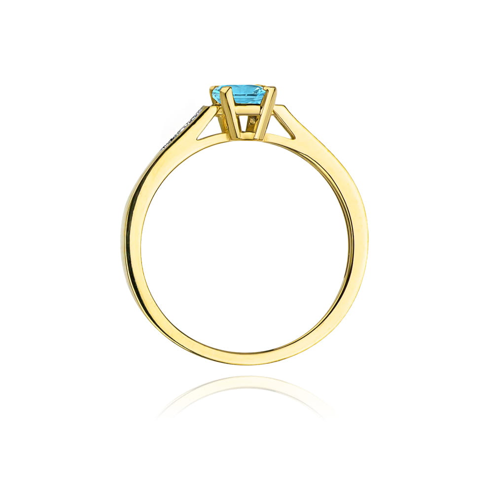 W078 Topaz prsteň 0,65ct žlté zlato Au 585/1000 - 2