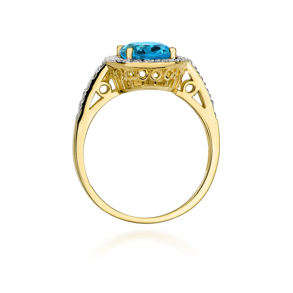 W080 Topaz prsteň 1,70ct žlté zlato Au 585/1000 - 2
