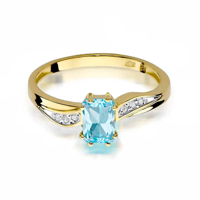 W094 Topaz prsteň 0,65ct žlté zlato Au 585/1000 - 1