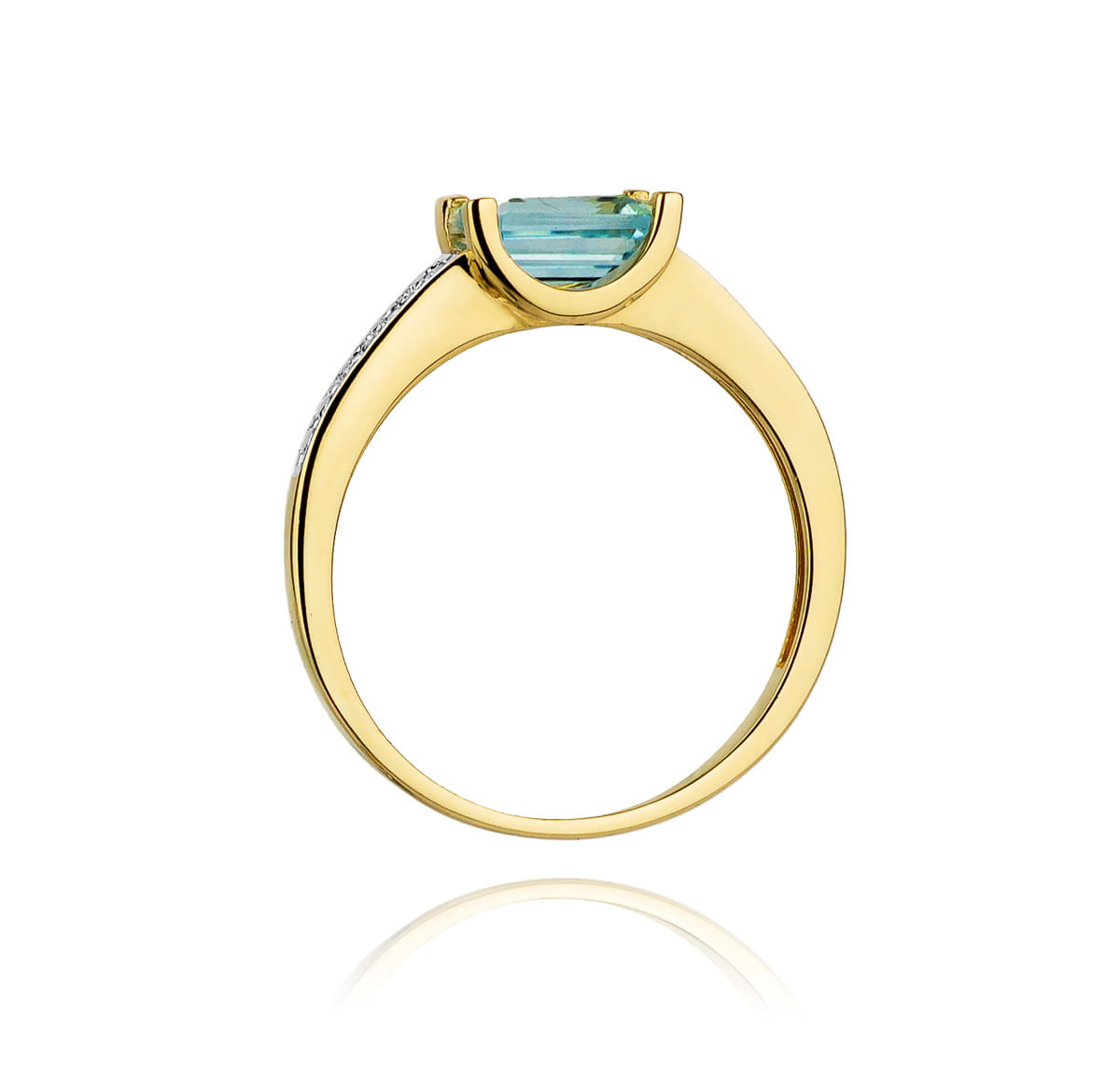 W105 Topaz prsteň 0,65ct žlté zlato Au 585/1000 - 2