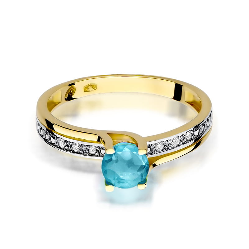 W106 Topaz prsteň 0,50ct žlté zlato Au 585/1000 - 1