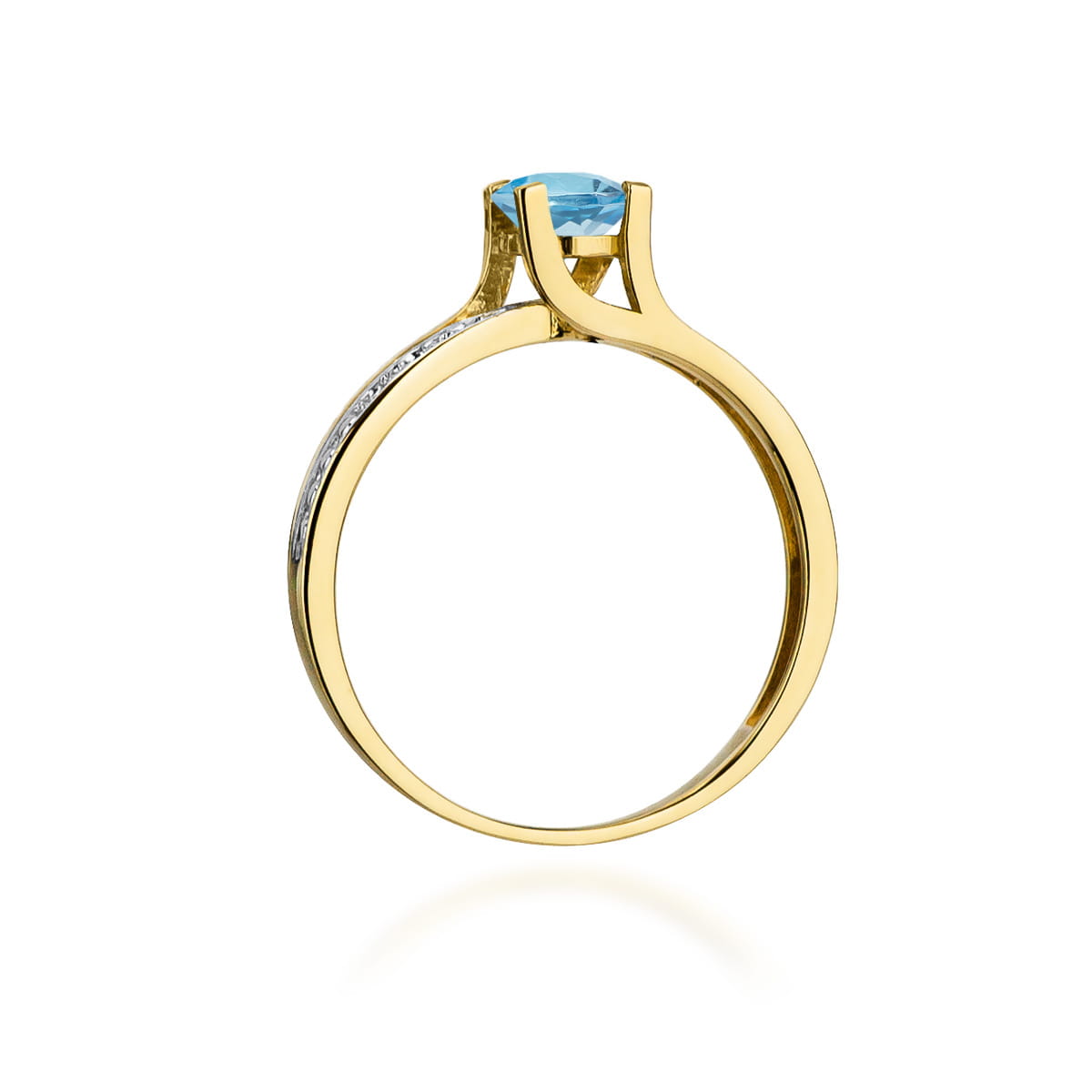W106 Topaz prsteň 0,50ct žlté zlato Au 585/1000 - 2