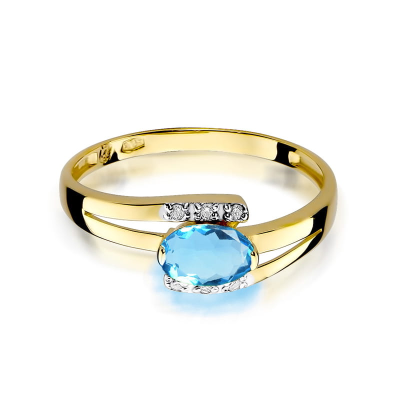 W119 Topaz prsteň 0,50ct žlté zlato Au 585/1000 - 1