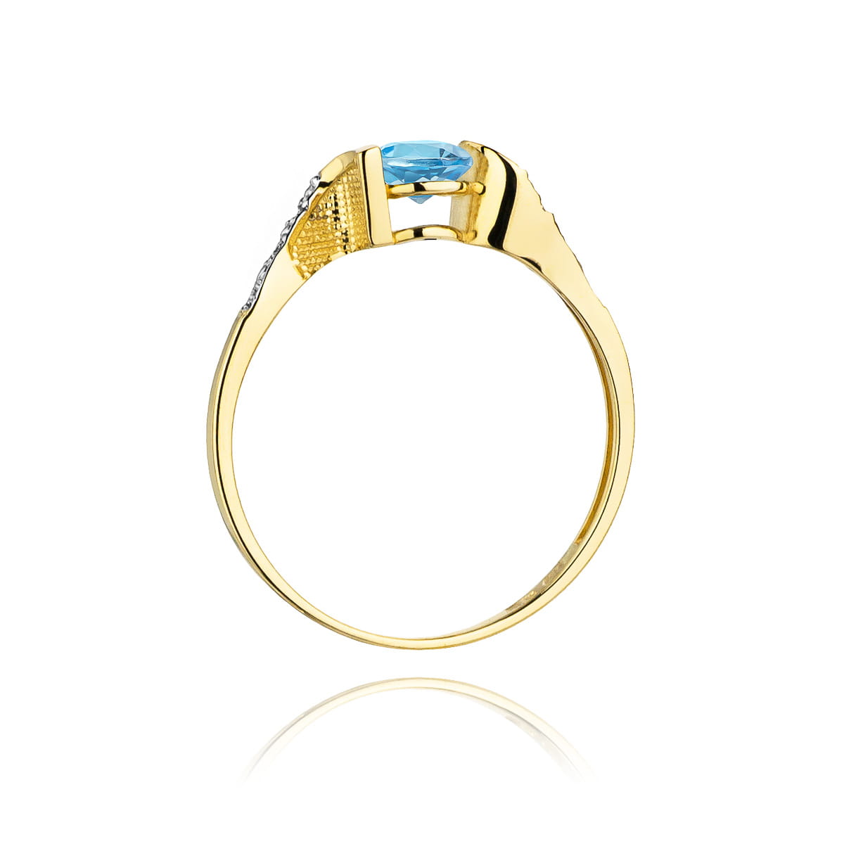 W120 Topaz prsteň 0,50ct žlté zlato Au 585/1000 - 2