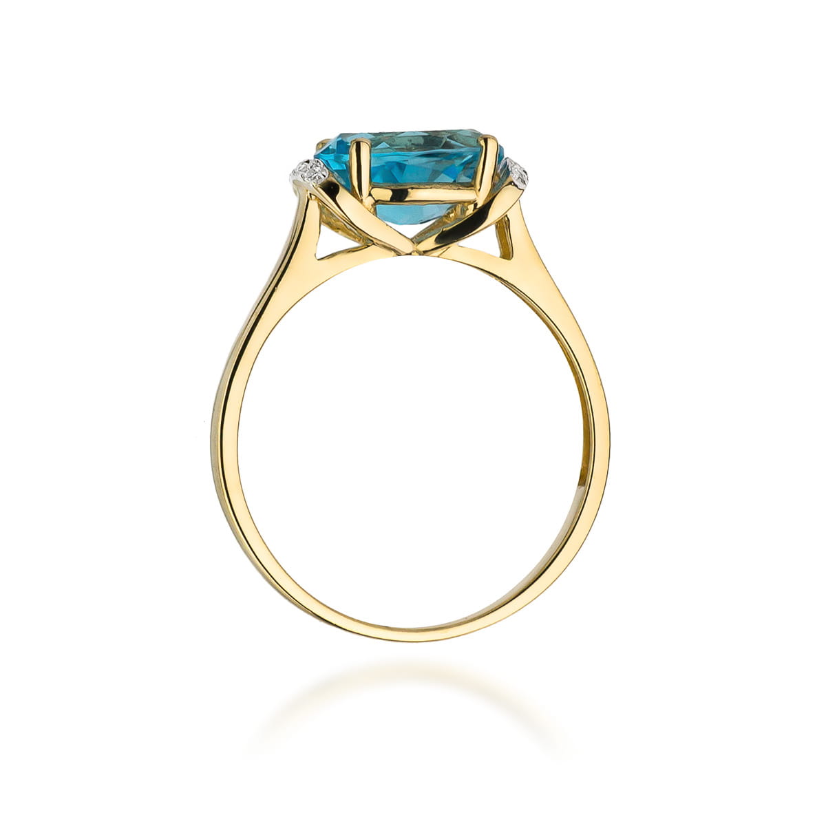 W148 Topaz prsteň 1,70ct žlté zlato Au 585/1000 - 2