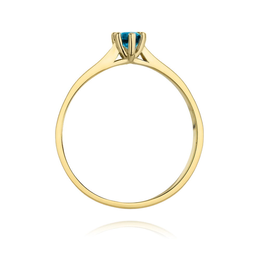 W222 Topaz prsteň 0,15ct žlté zlato Au 585/1000 - 2
