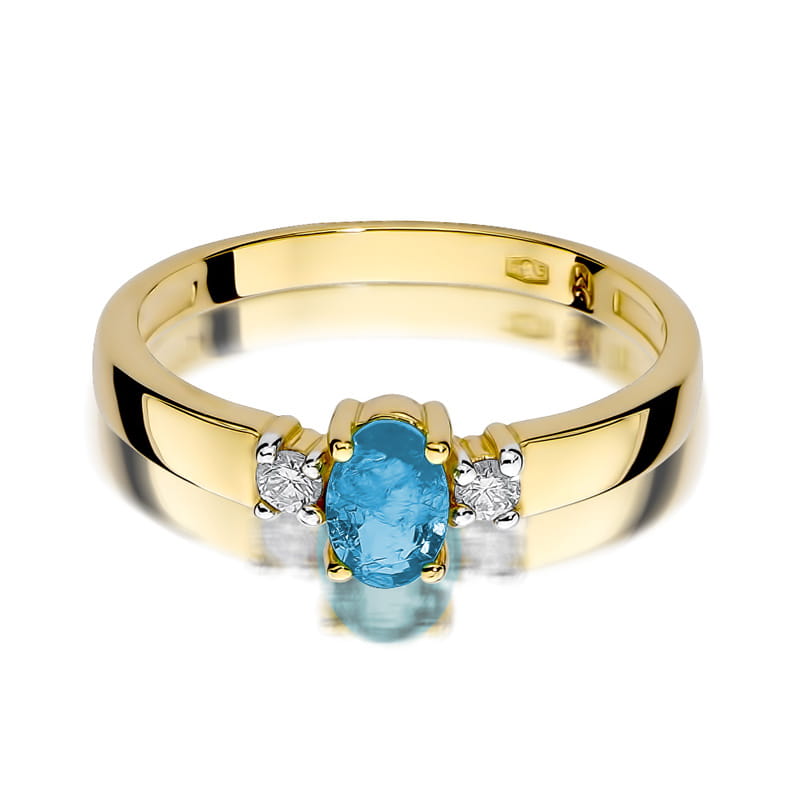W264 Topaz prsteň 0,50ct žlté zlato Au 585/1000 - 1