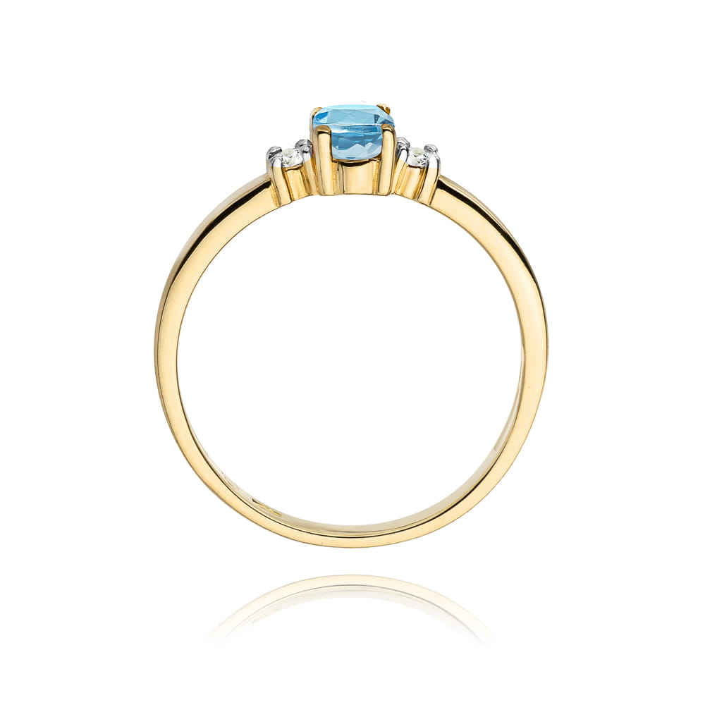 W264 Topaz prsteň 0,50ct žlté zlato Au 585/1000 - 2