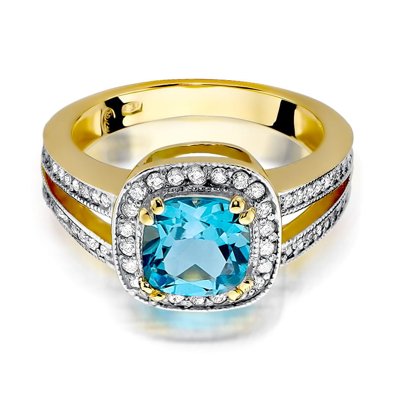 W307 Topaz prsteň 2,60ct žlté zlato Au 585/1000 - 1