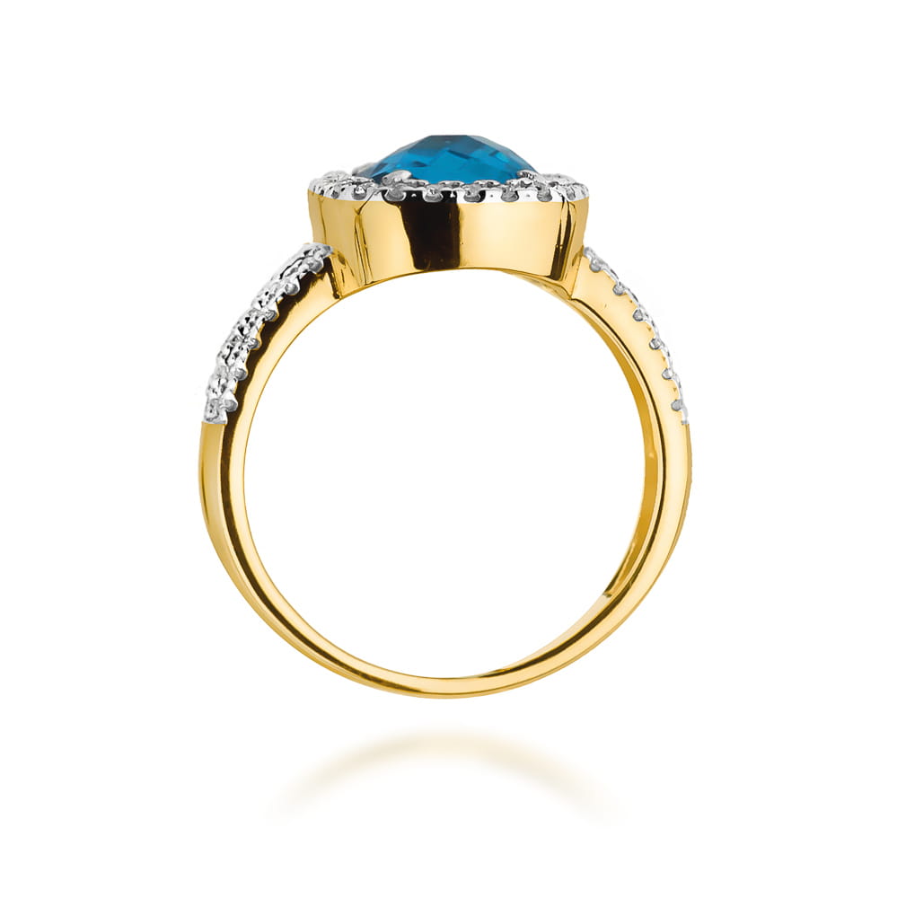 W313 Topaz prsteň 3.00ct žlté zlato Au 585/1000 - 2