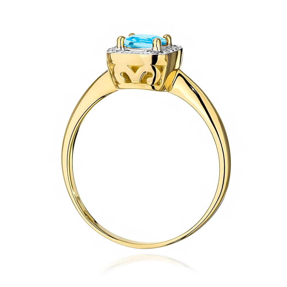 W514 Topaz prsteň 0,70ct žlté zlato Au 585/1000 - 2