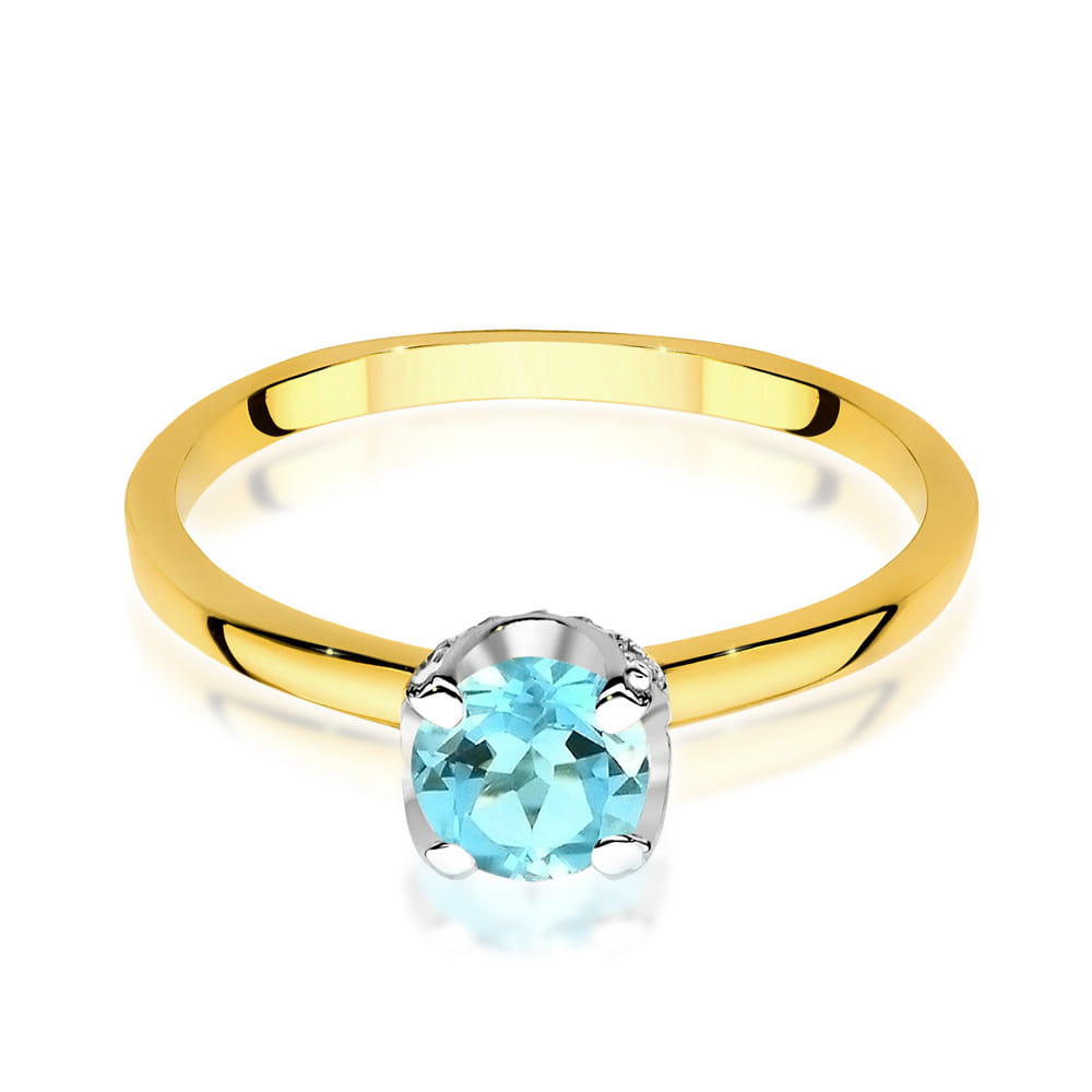 W556 Topaz prsteň 0,50ct žlté zlato Au 585/1000 - 1