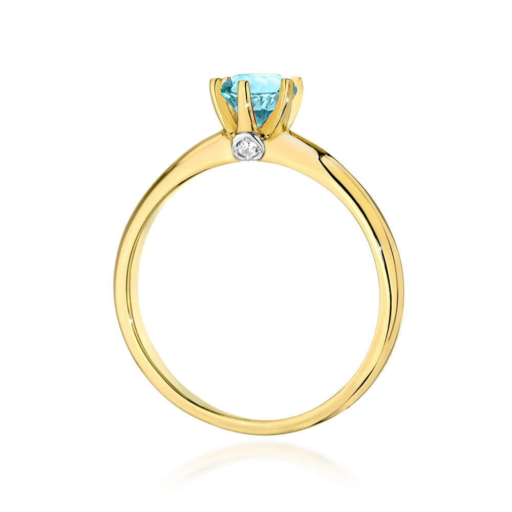 W557 Topaz prsteň 0,50ct žlté zlato Au 585/1000 - 2