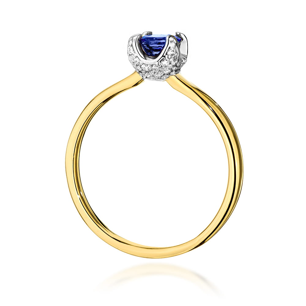 W556 Tanzanitový prsteň 0,50ct žlté zlato Au 585/1000 - 2