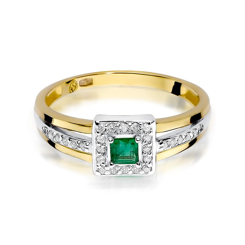 W271 Smaragdový prsteň 0,15ct žlté zlato Au 585/1000 - 1