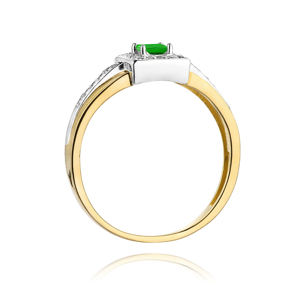 W271 Smaragdový prsteň 0,15ct žlté zlato Au 585/1000 - 2