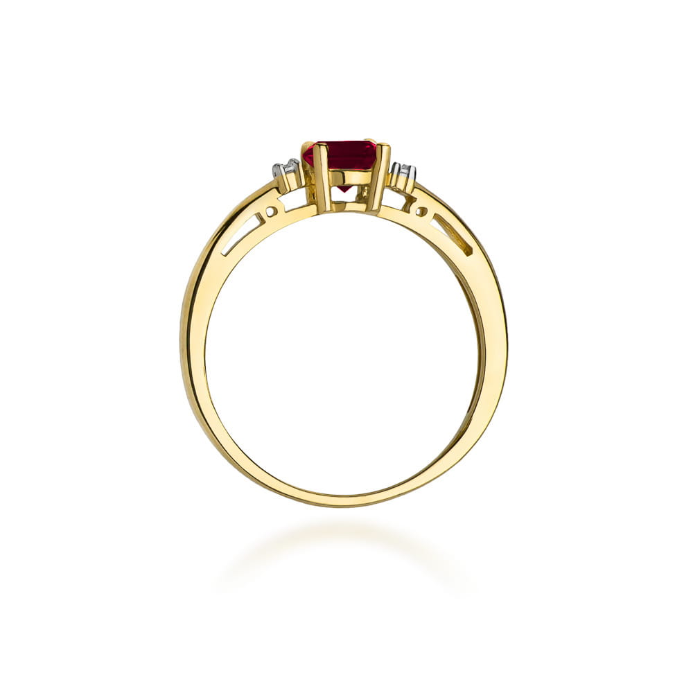 W010 prsteň Garnet 0,60ct žlté zlato Au 585/1000 - 2