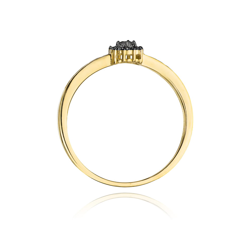 Prsteň W091 Black Diamond 0,02ct žlté zlato Au 585/1000 - 2