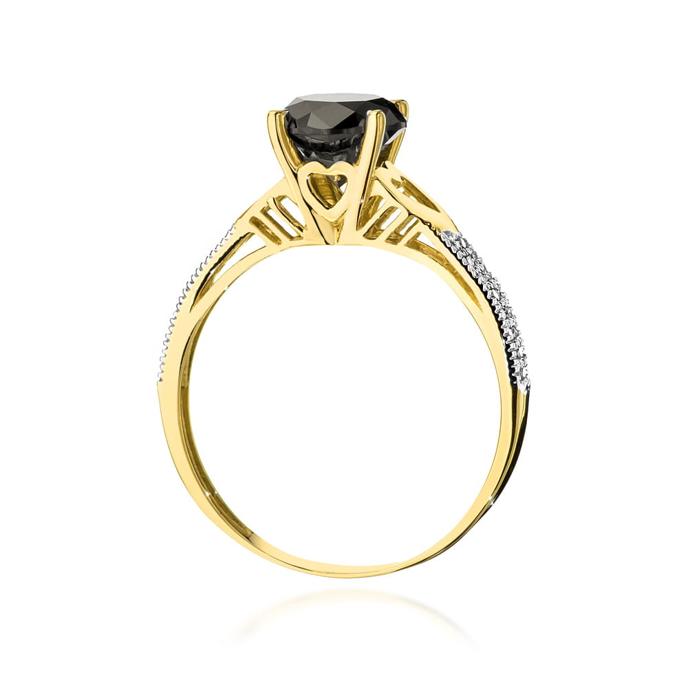 W502 Ring Black Diamond 2,00ct žlté zlato Au 585/1000 - 2