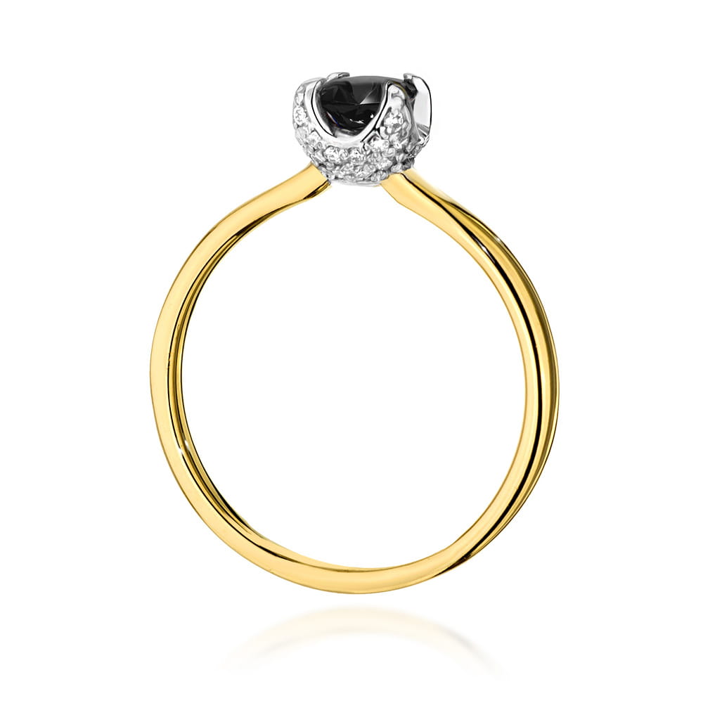 W556 Prsteň Black Diamond 0,50ct žlté zlato Au 585/1000 - 2