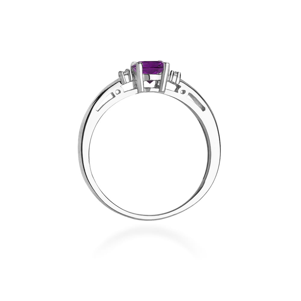 W010 Ametystový prsteň 0,50ct biele zlato Au 585/1000 - 2