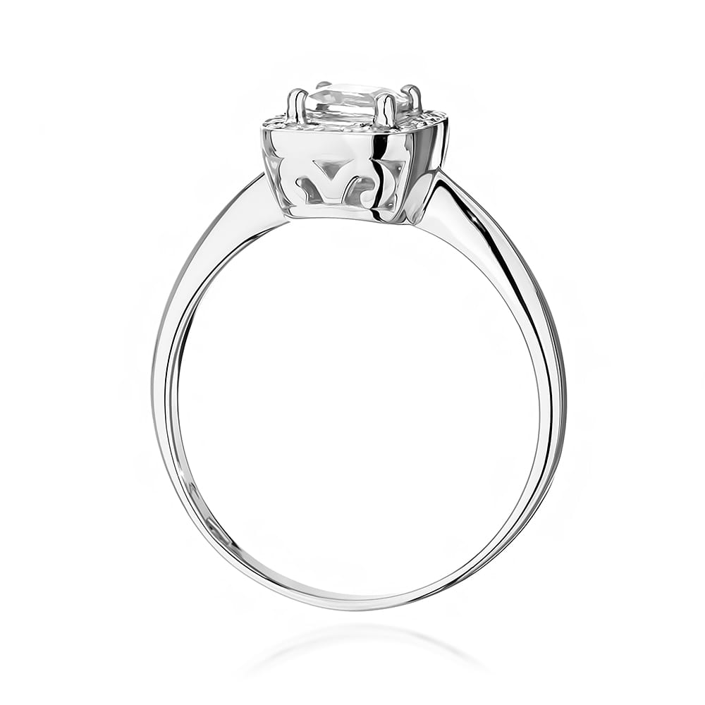 W514 prsteň White Sapphire 0,70ct biele zlato Au 585/1000 - 2
