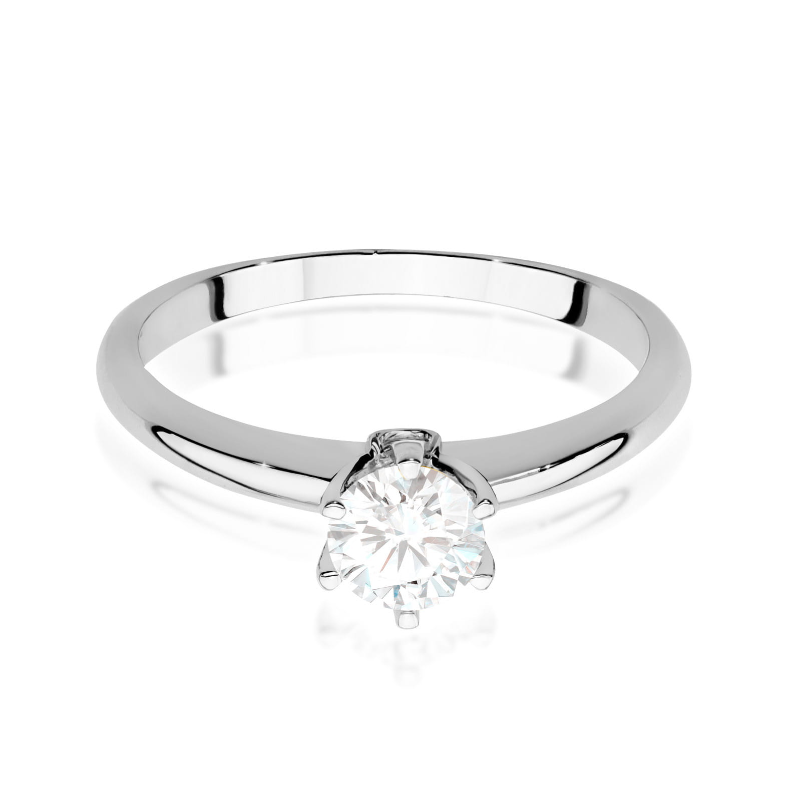 W557 prsteň White Sapphire 0.60ct biele zlato Au 585/1000 - 1