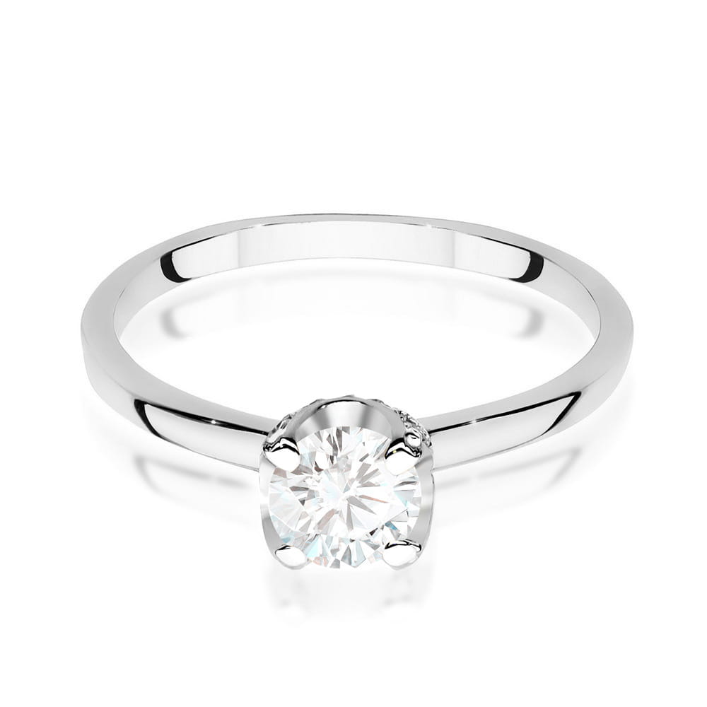W556 prsteň White Sapphire 0.60ct biele zlato Au 585/1000 - 1