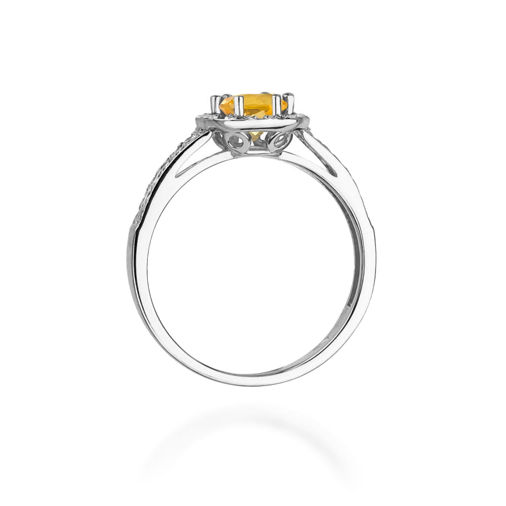 Prsteň W087 Citrón 0,50ct biele zlato Au 585/1000 - 2