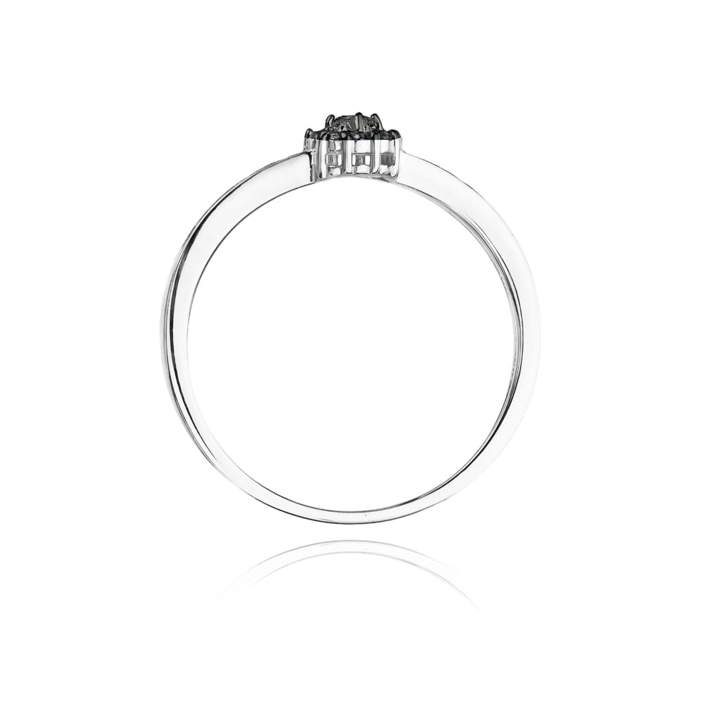 Prsteň W091 Black Diamond 0,02ct biele zlato Au 585/1000 - 2