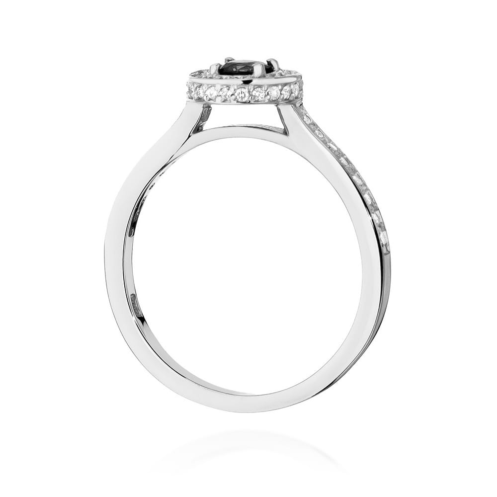 W559 Prsteň Black Diamond 0,30ct biele zlato Au 585/1000 - 2