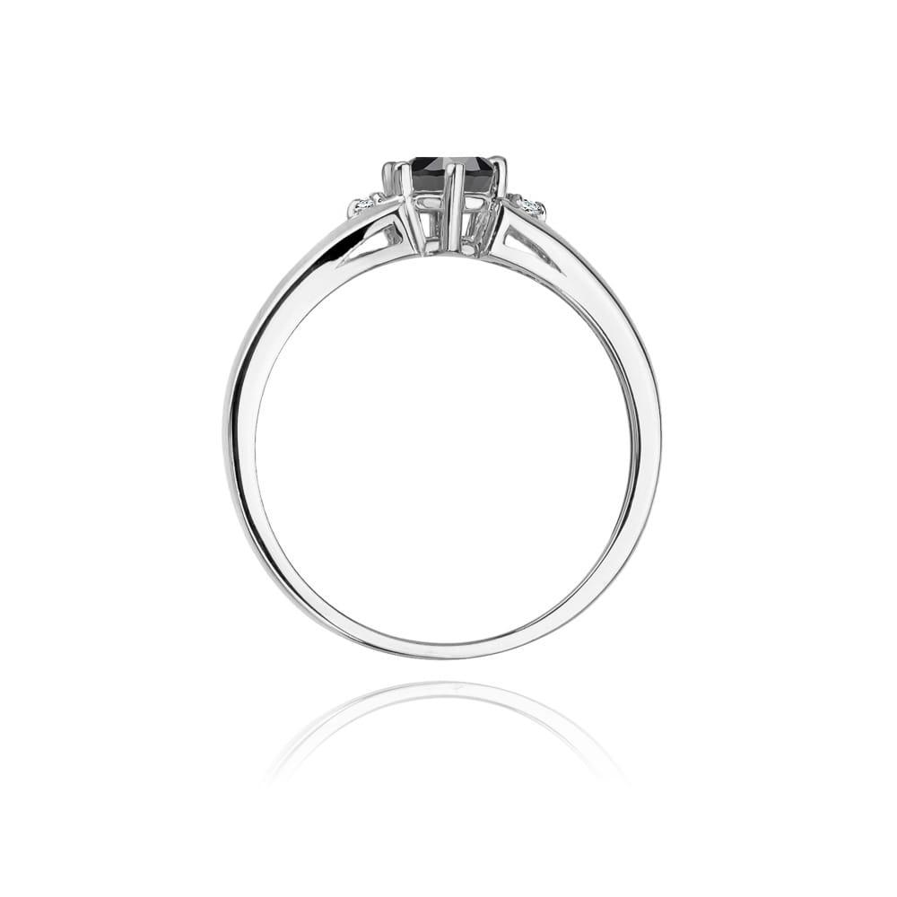 W076 Prsteň Black Diamond 0,50ct biele zlato Au 585/1000 - 2