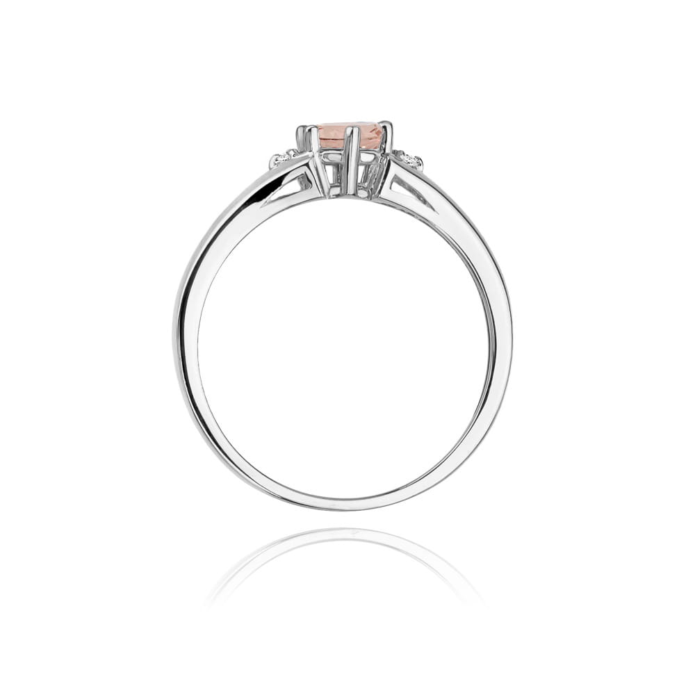 W076 Morganit prsteň 0,40ct biele zlato Au 585/1000 - 2