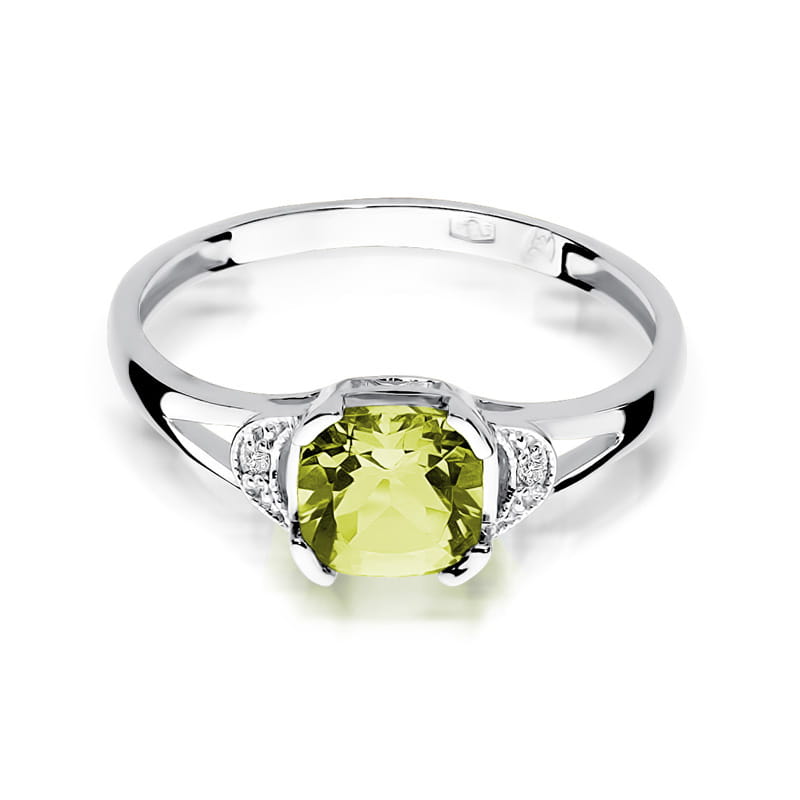 W040 Oliwin prsteň 1.00ct biele zlato Au 585/1000 - 1