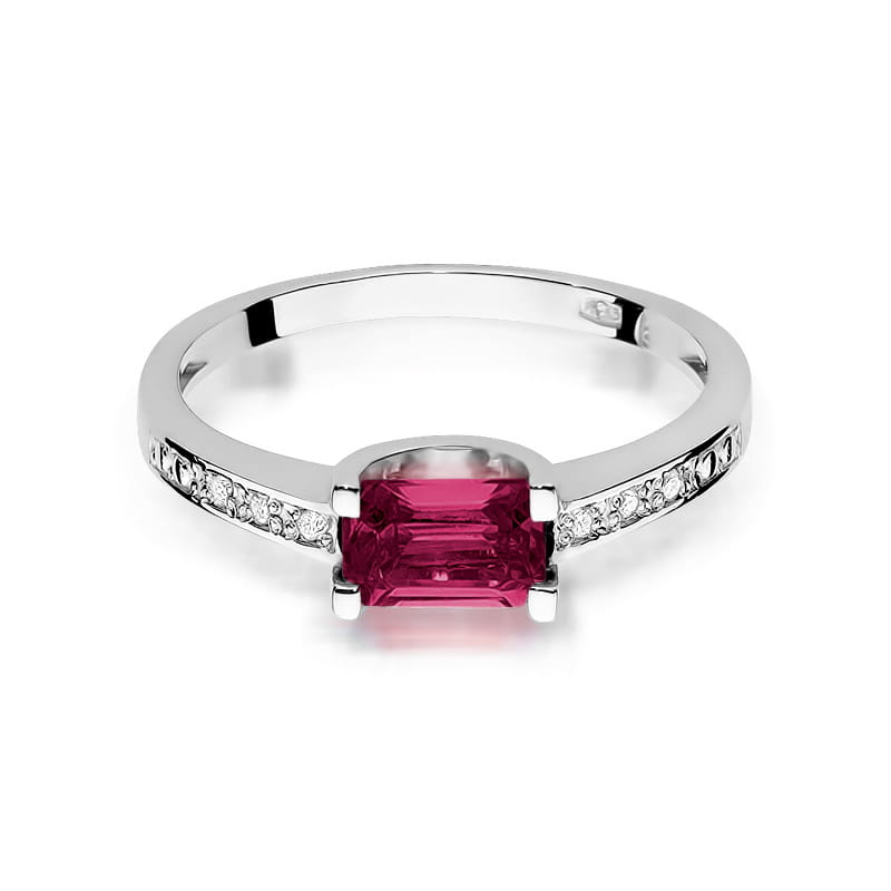 W105 Ruby prsteň 0,80ct biele zlato Au 585/1000 - 1
